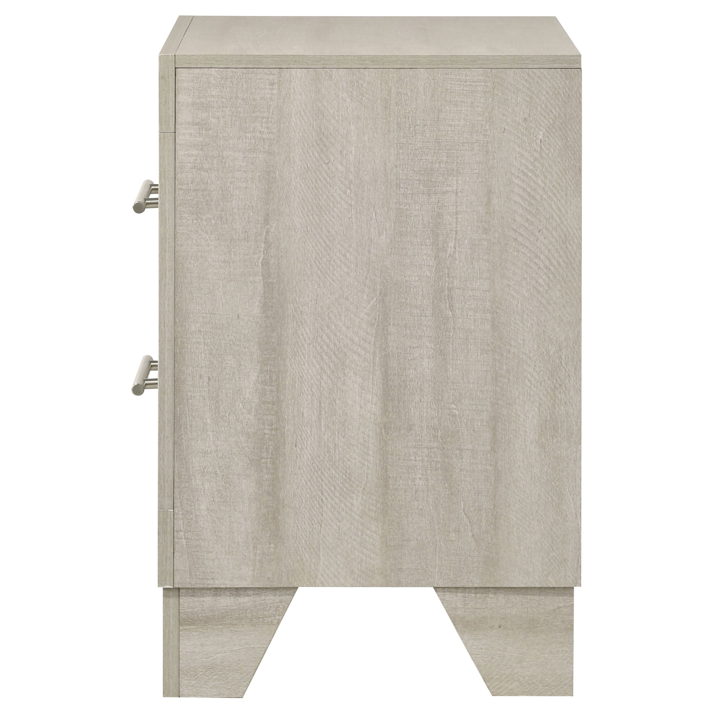 Trenton 2-drawer Nightstand Bedside Table Rustic Cream — view 5