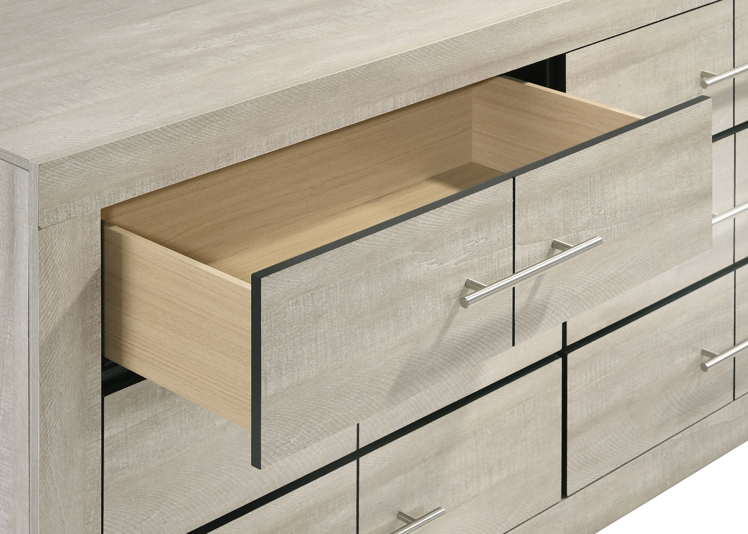 Trenton 6-drawer Bedroom Dresser With Mirror Rustic Cream — view 10
