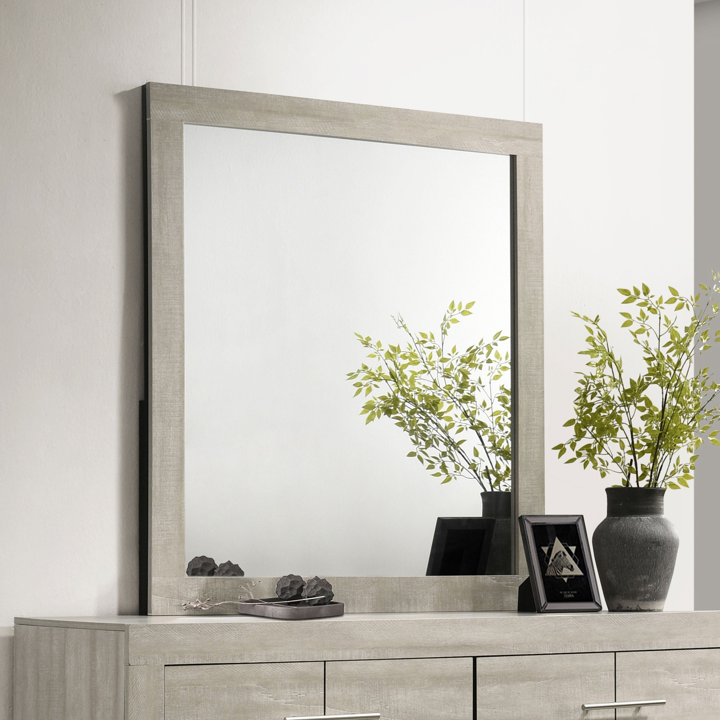 Trenton Dresser Mirror Rustic Cream — view 2