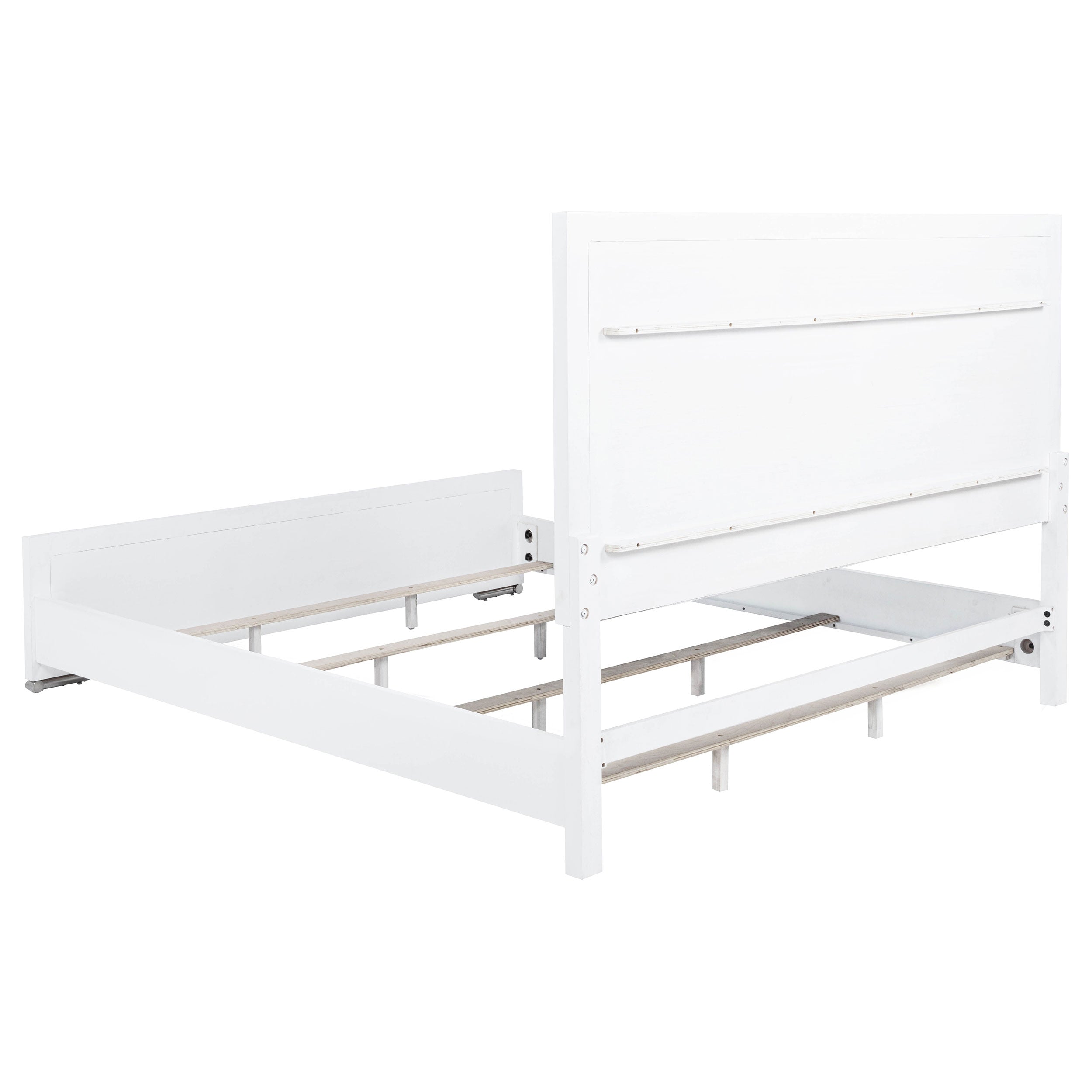 Gracemont 57-inch Eastern King Panel Bed Grey and White — view 5