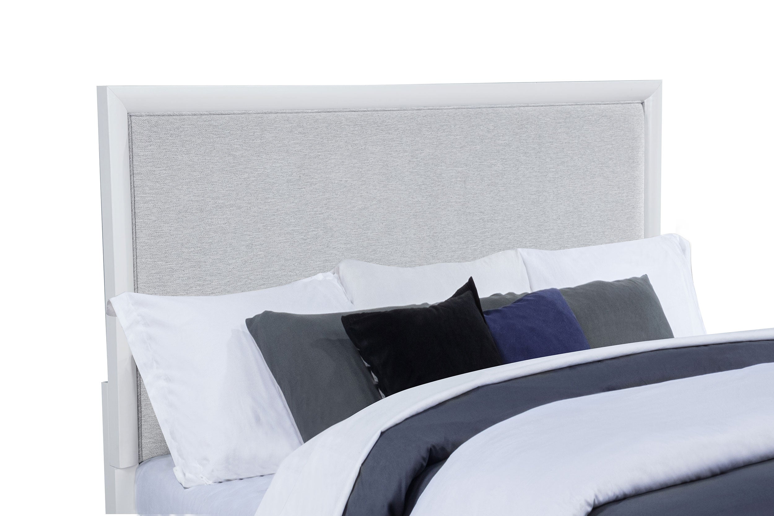 Gracemont 57-inch Eastern King Panel Bed Grey and White — view 7