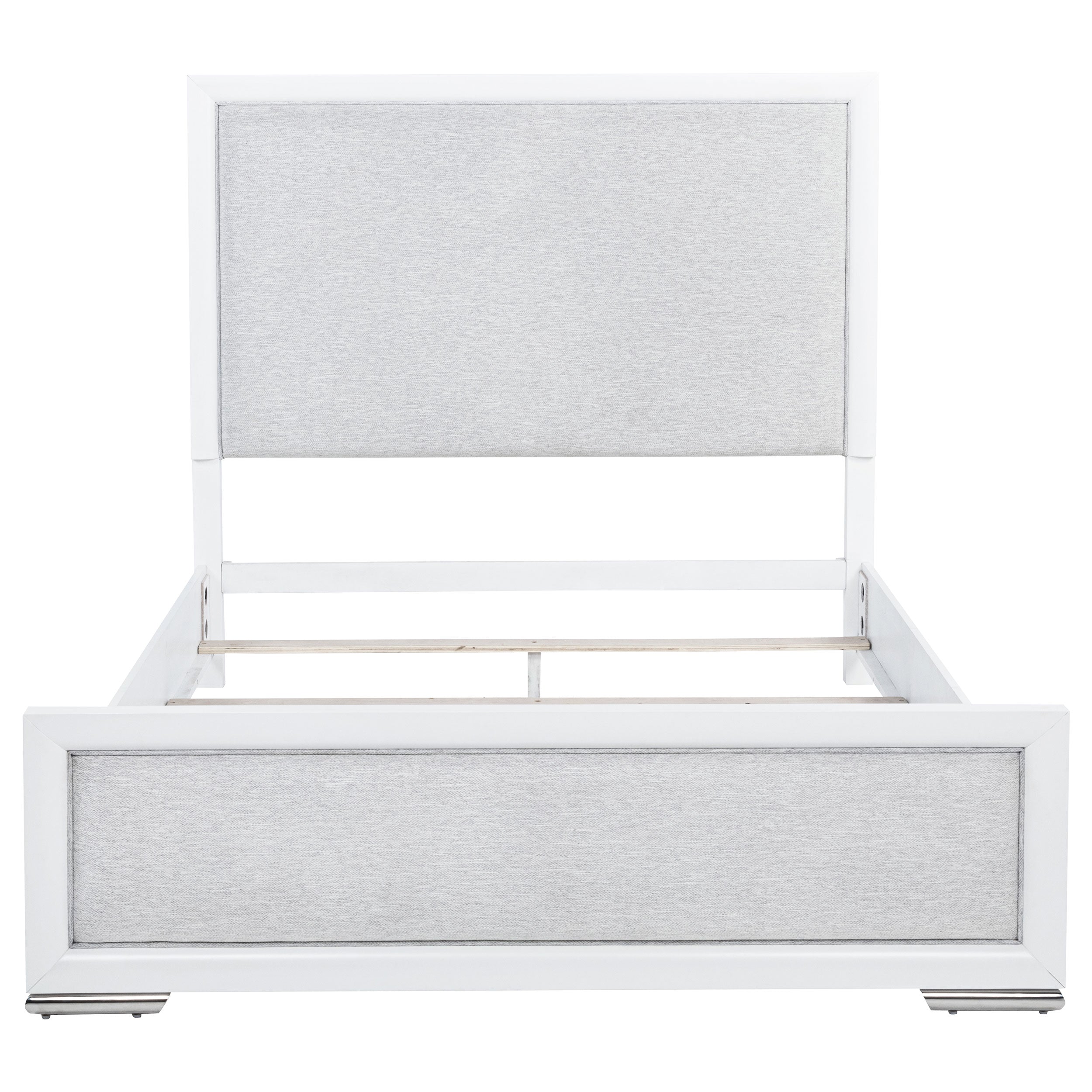 Gracemont 57-inch Queen Panel Bed Grey and White — view 4
