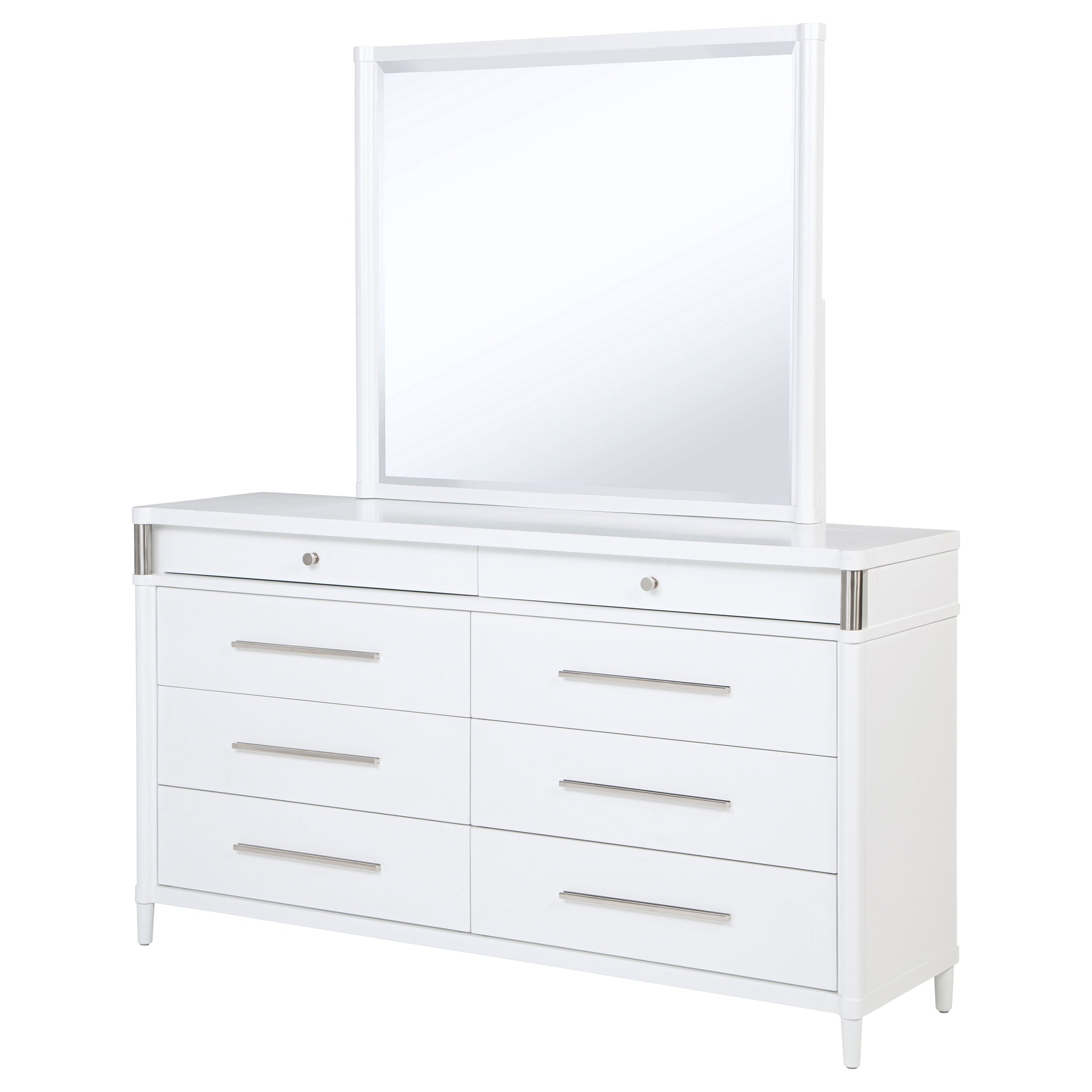 Gracemont 8-drawer Bedroom Dresser with Mirror White — view 4