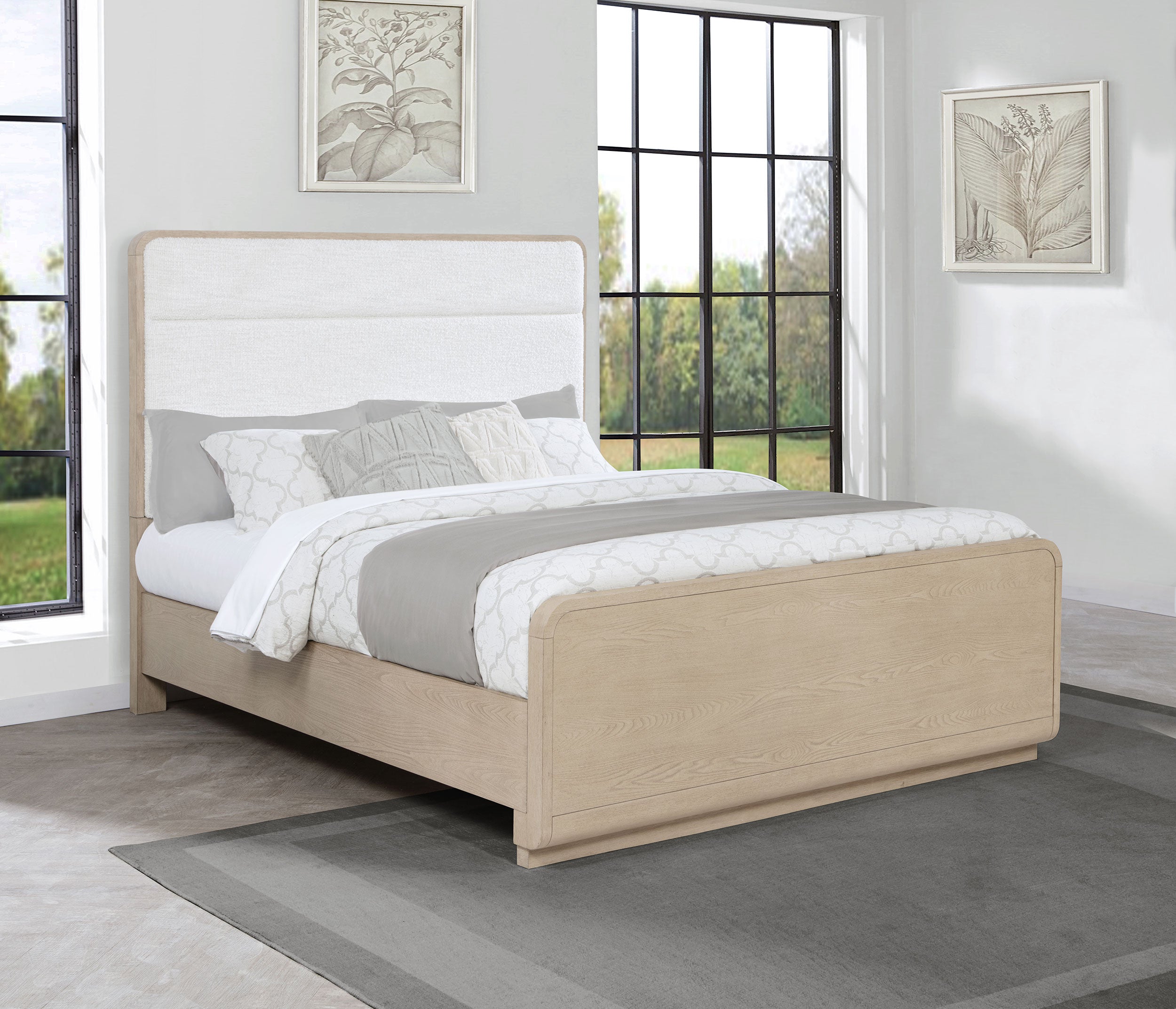 Ladera 56-inch Queen Panel Bed Light Elm — view 2