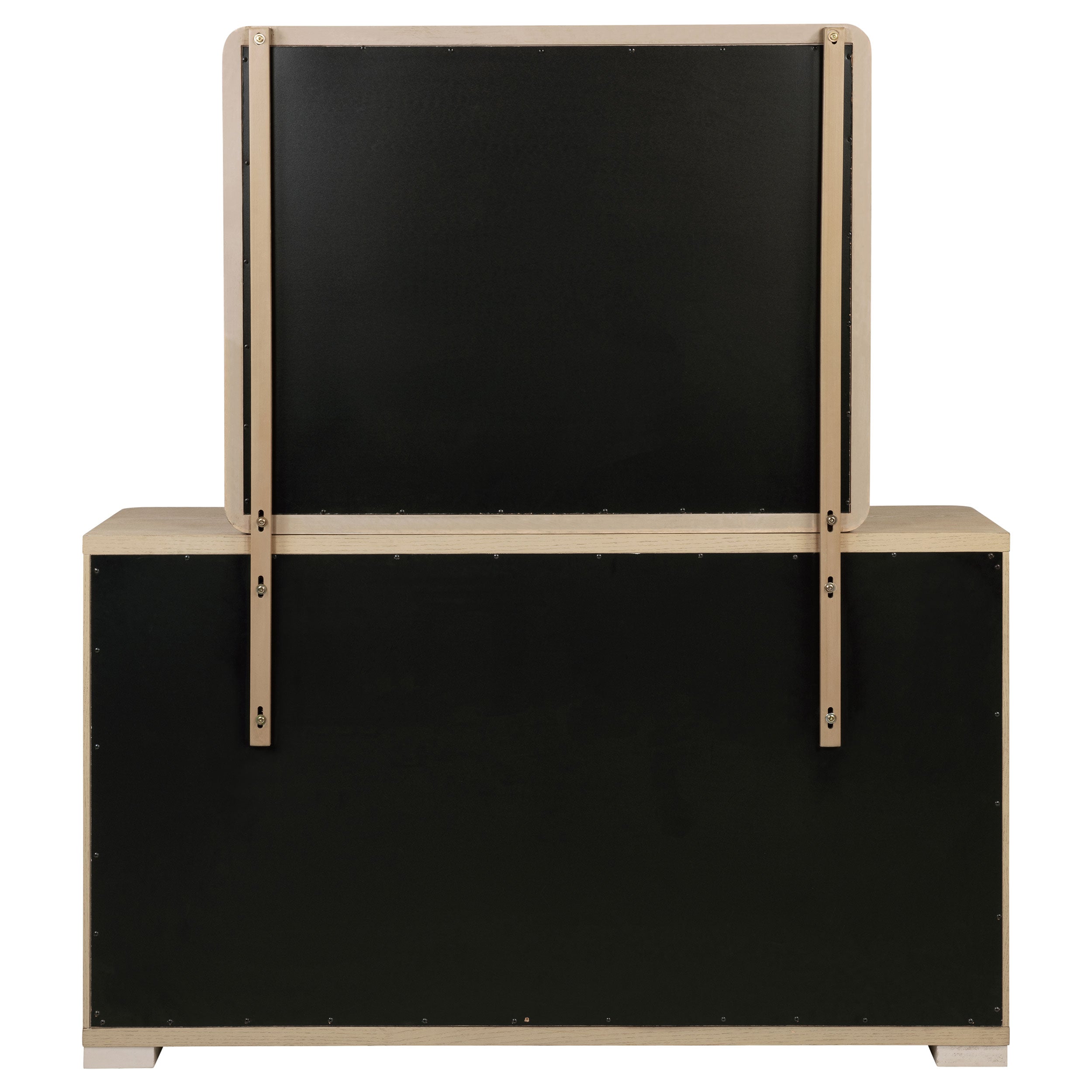 Ladera 6-drawer Bedroom Dresser and Mirror Light Elm — view 7