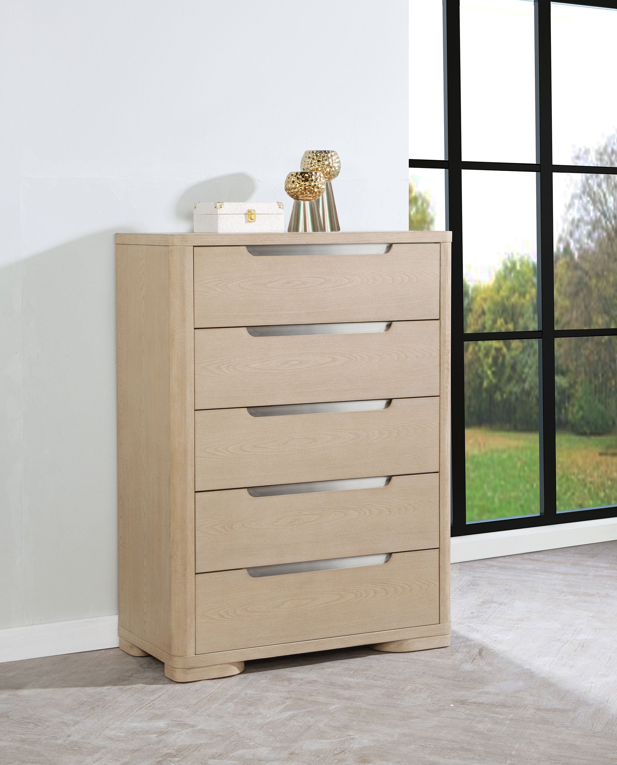 Ladera 5-drawer Bedroom Chest of Drawers Light Elm — view 2