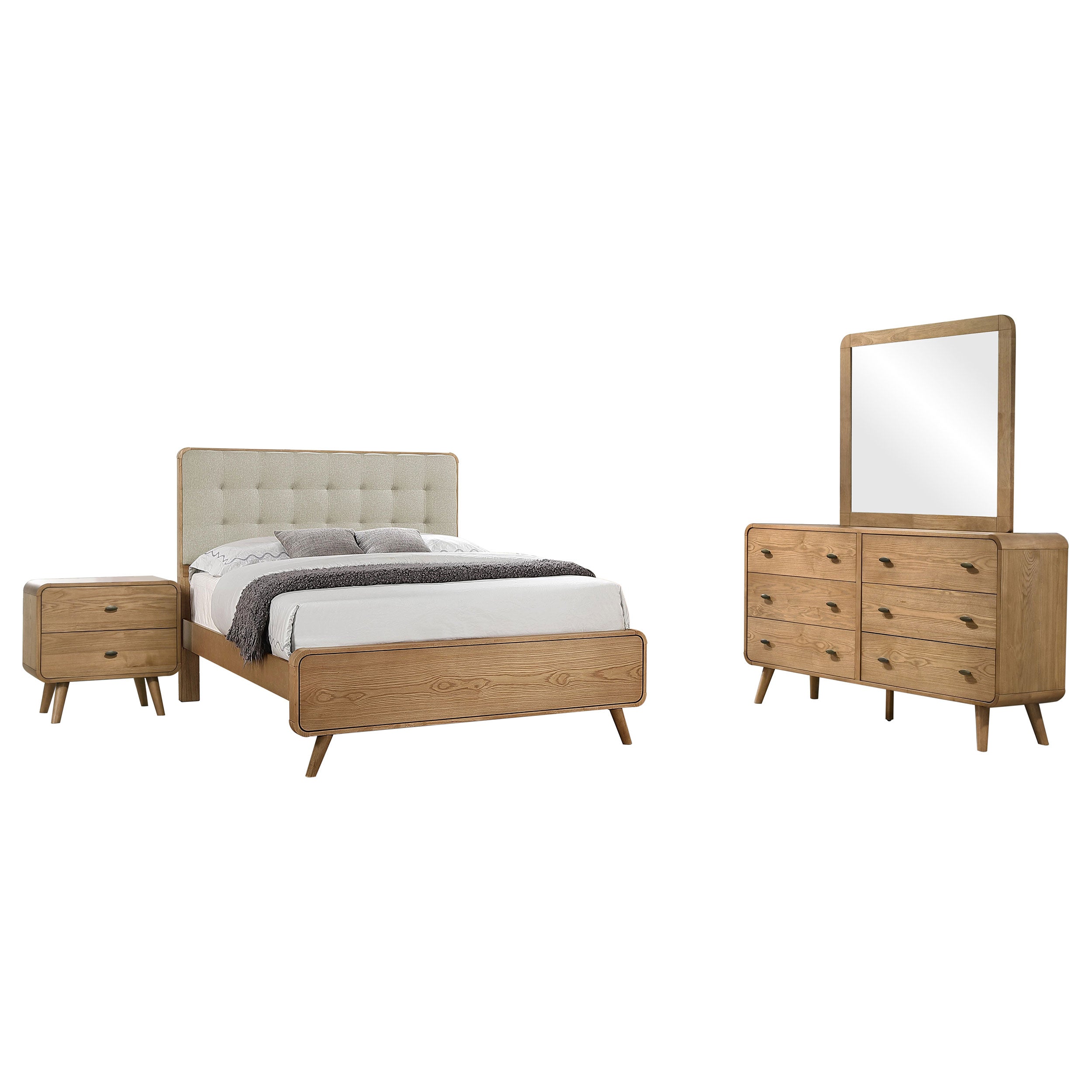 Robyn 4-piece Full Bedroom Set Light Ash — view 2