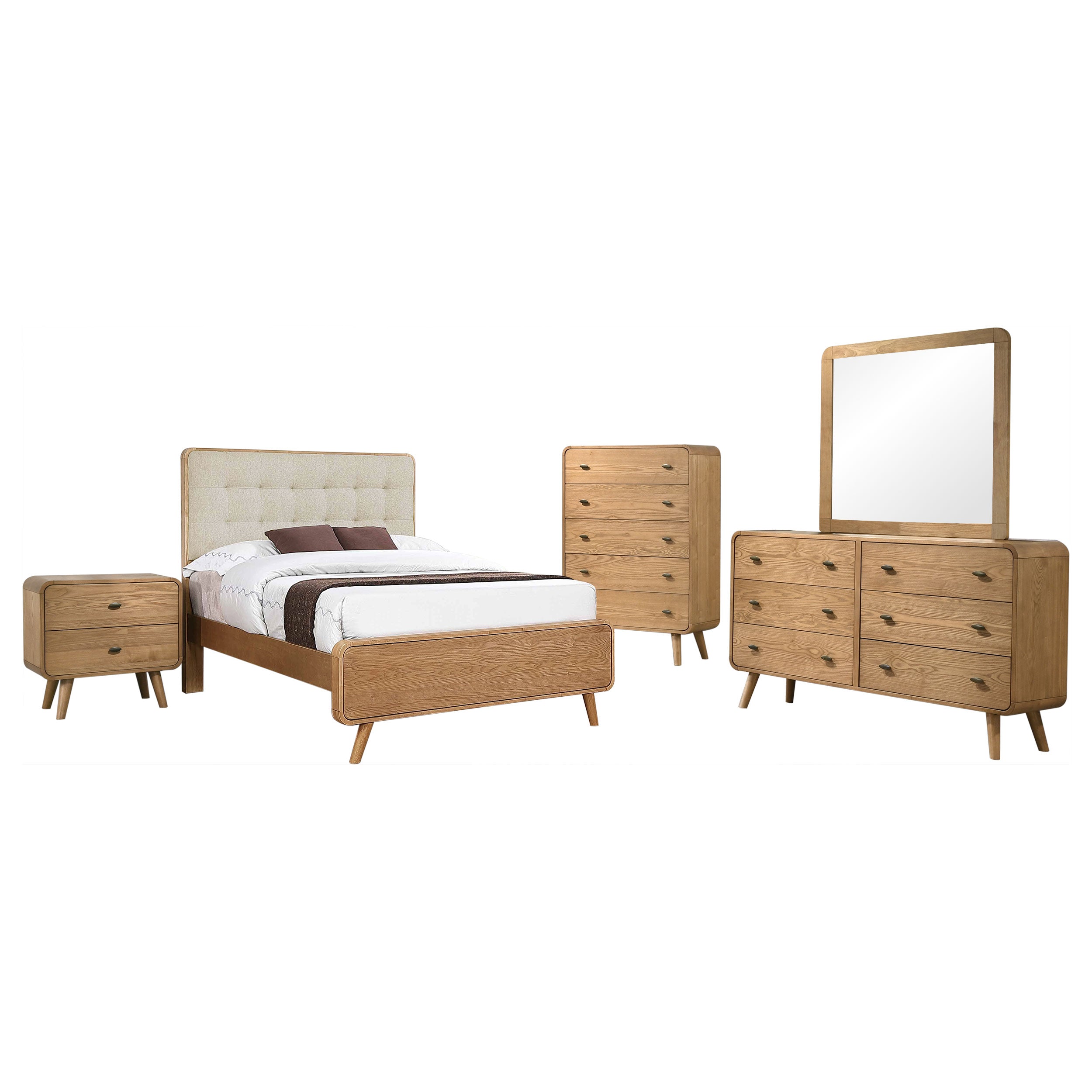 Robyn 5-piece Full Bedroom Set Light Ash — view 2