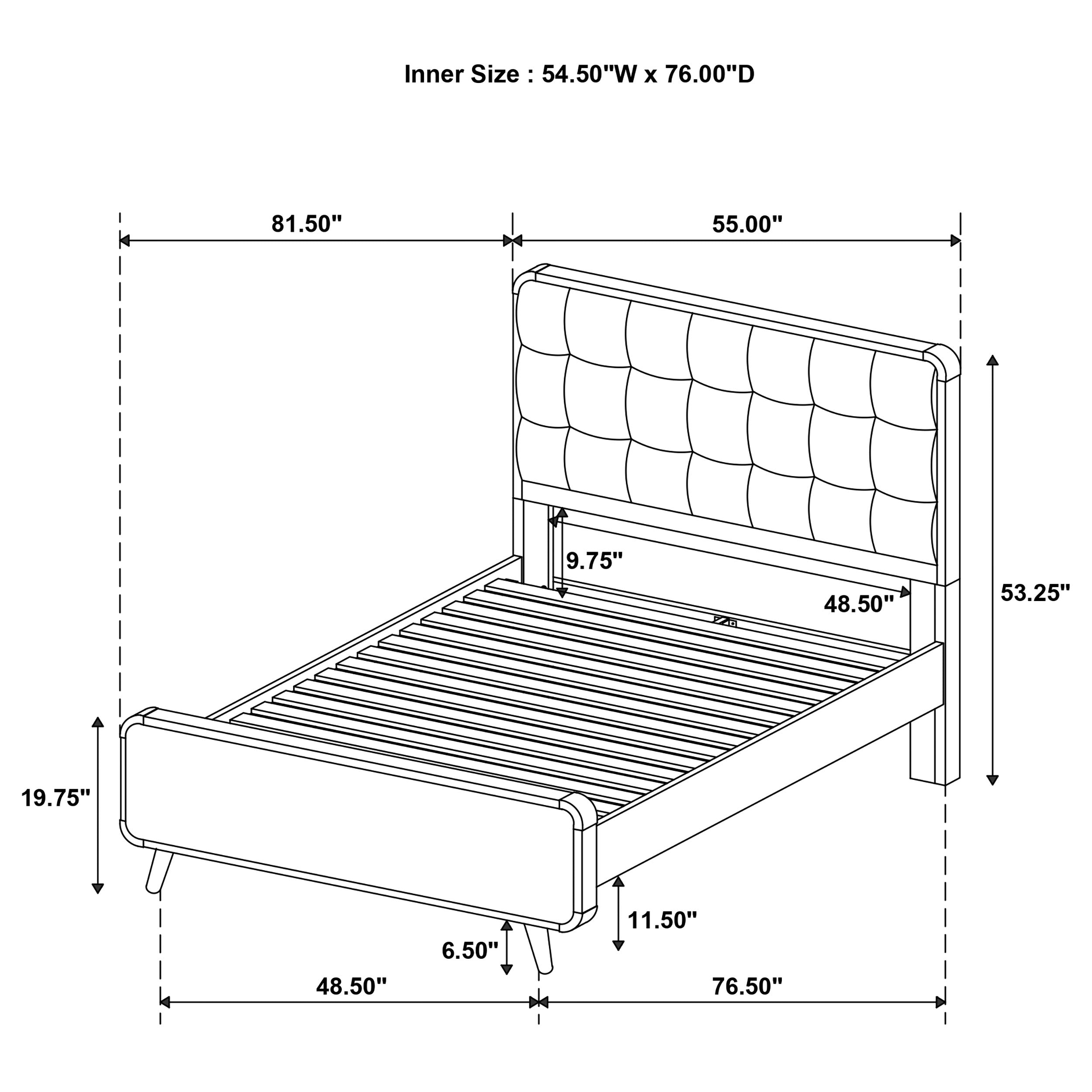 Robyn Wood Full Platform Bed Light Ash — view 11