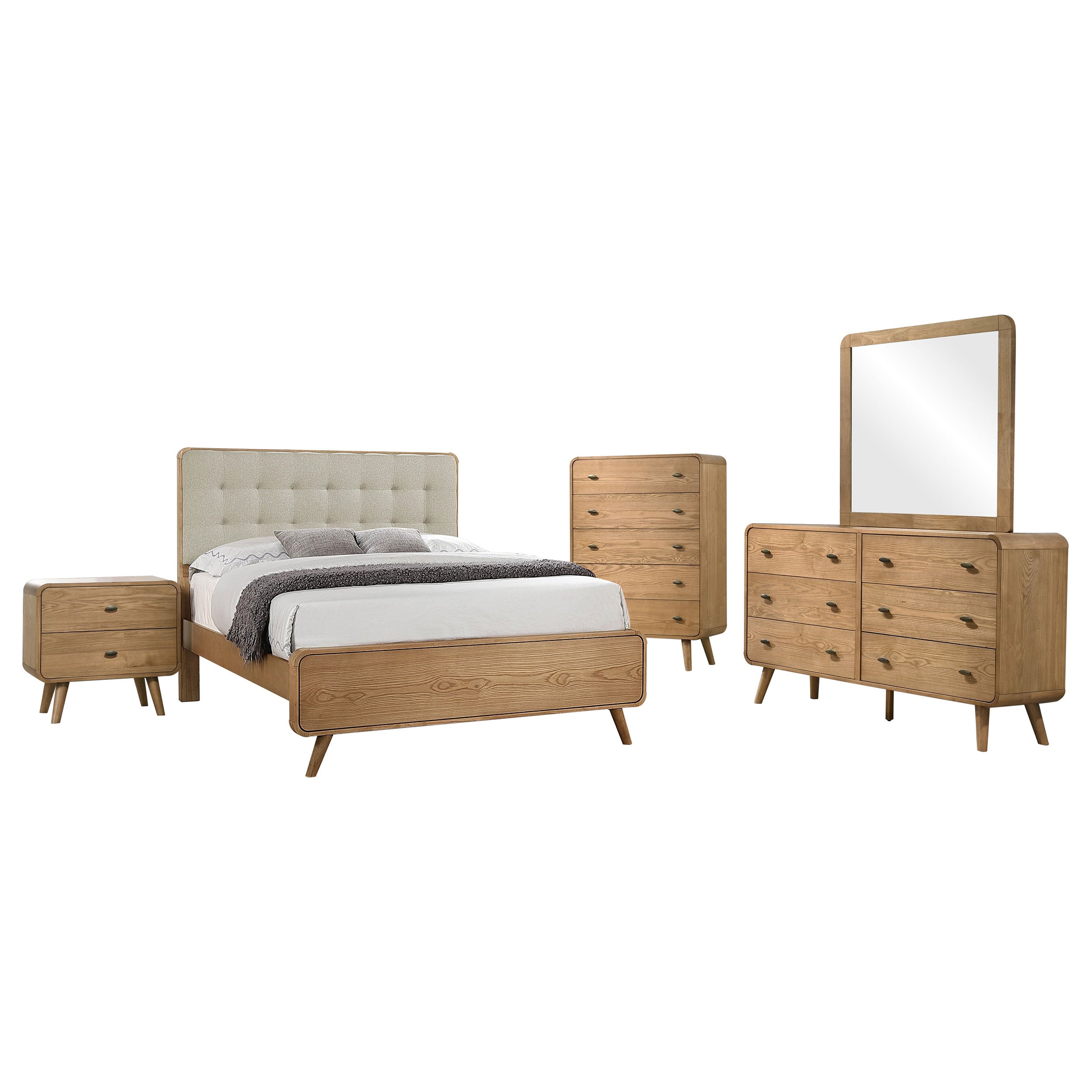 Robyn 5-piece Eastern King Bedroom Set Light Ash — view 2