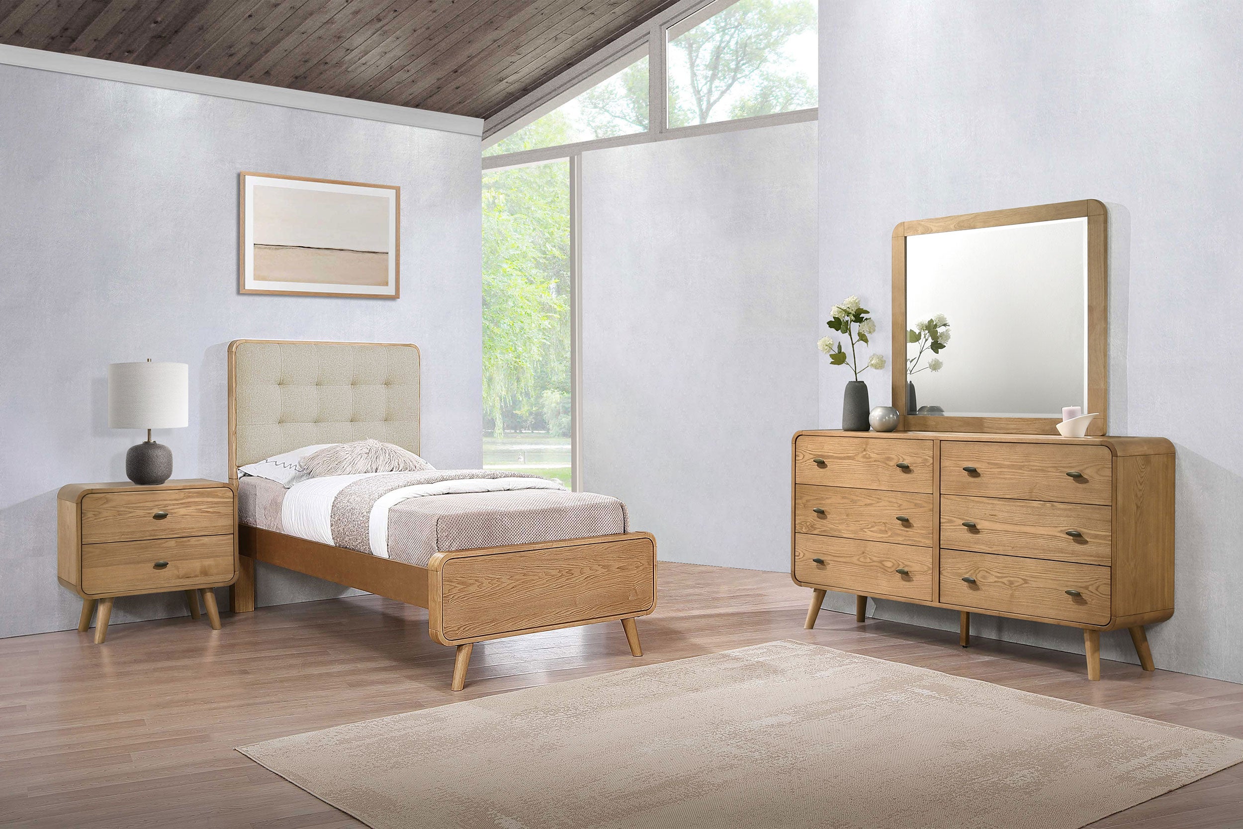 Robyn 4-piece Twin Bedroom Set Light Ash — view 1