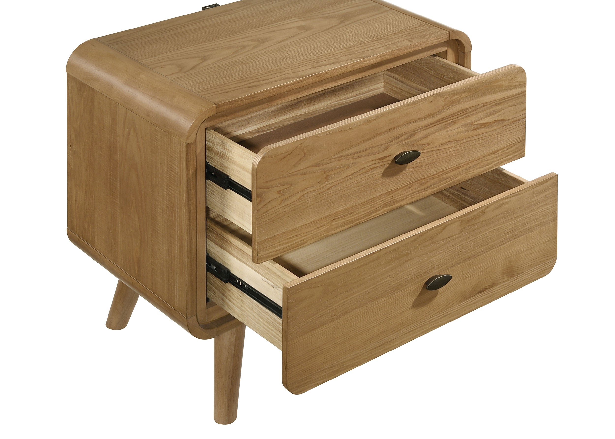 Robyn 2-drawer Nightstand Bedside Table Light Ash — view 10