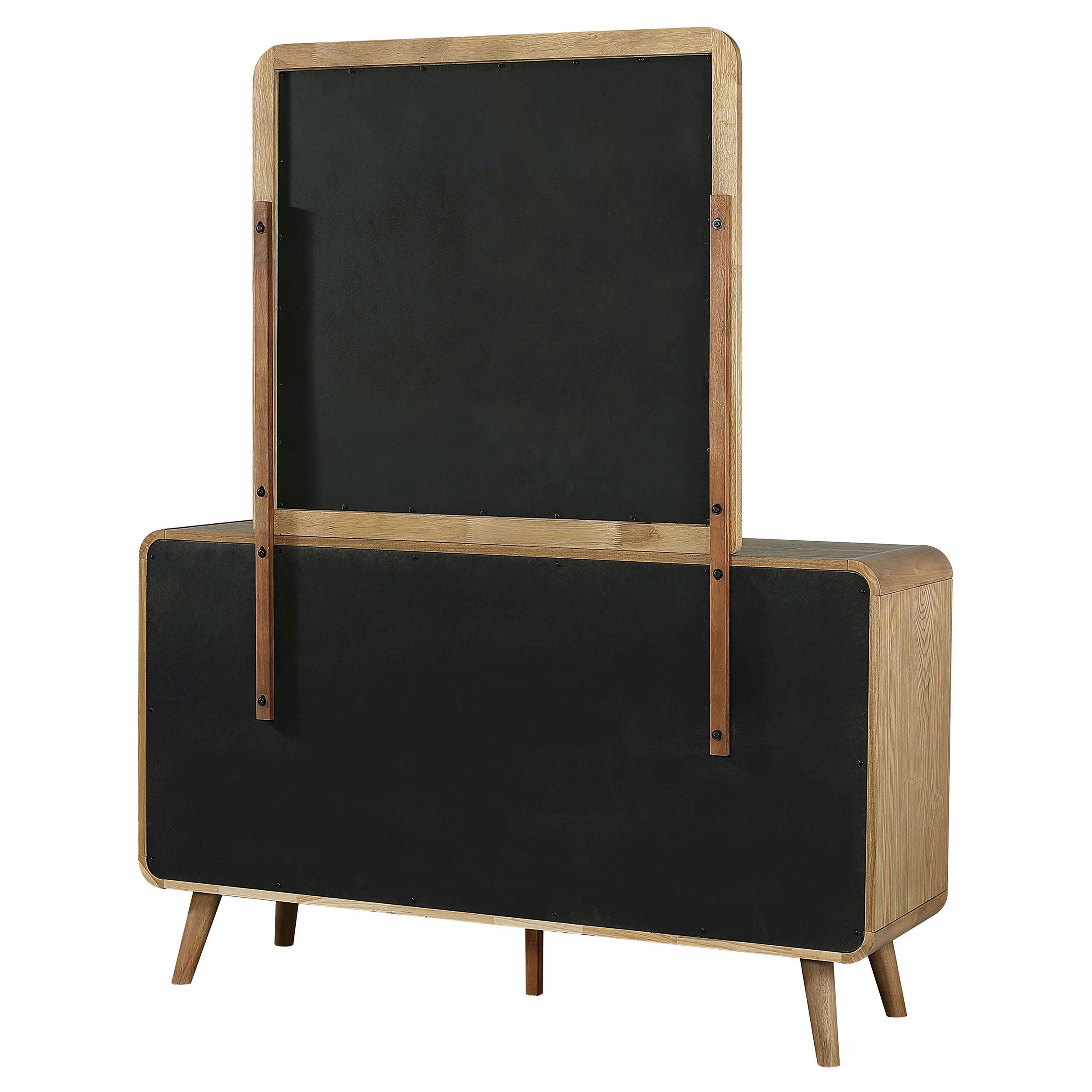 Robyn 6-drawer Bedroom Dresser and Mirror Light Ash — view 8
