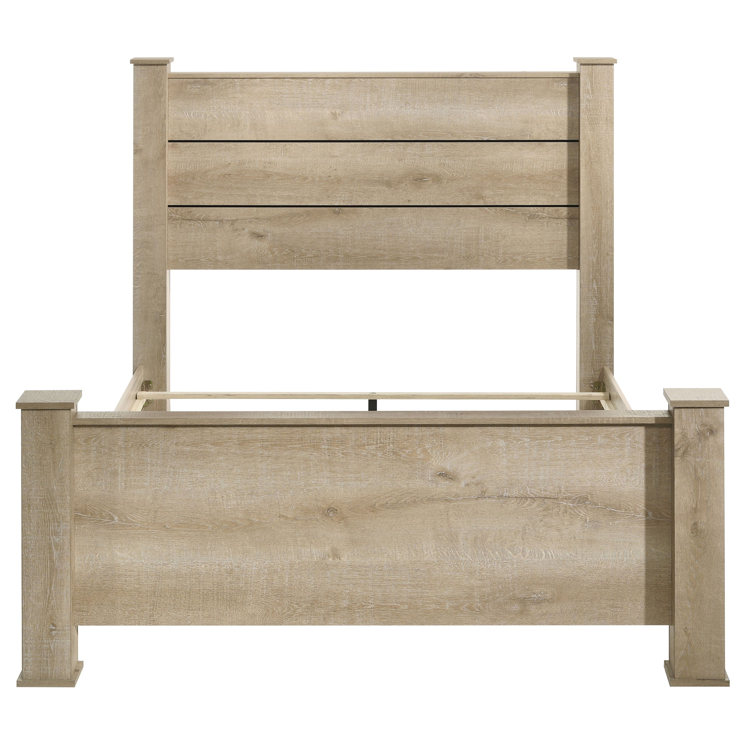 Oakglen 55-inch California King Panel Bed Weathered Oak — view 4