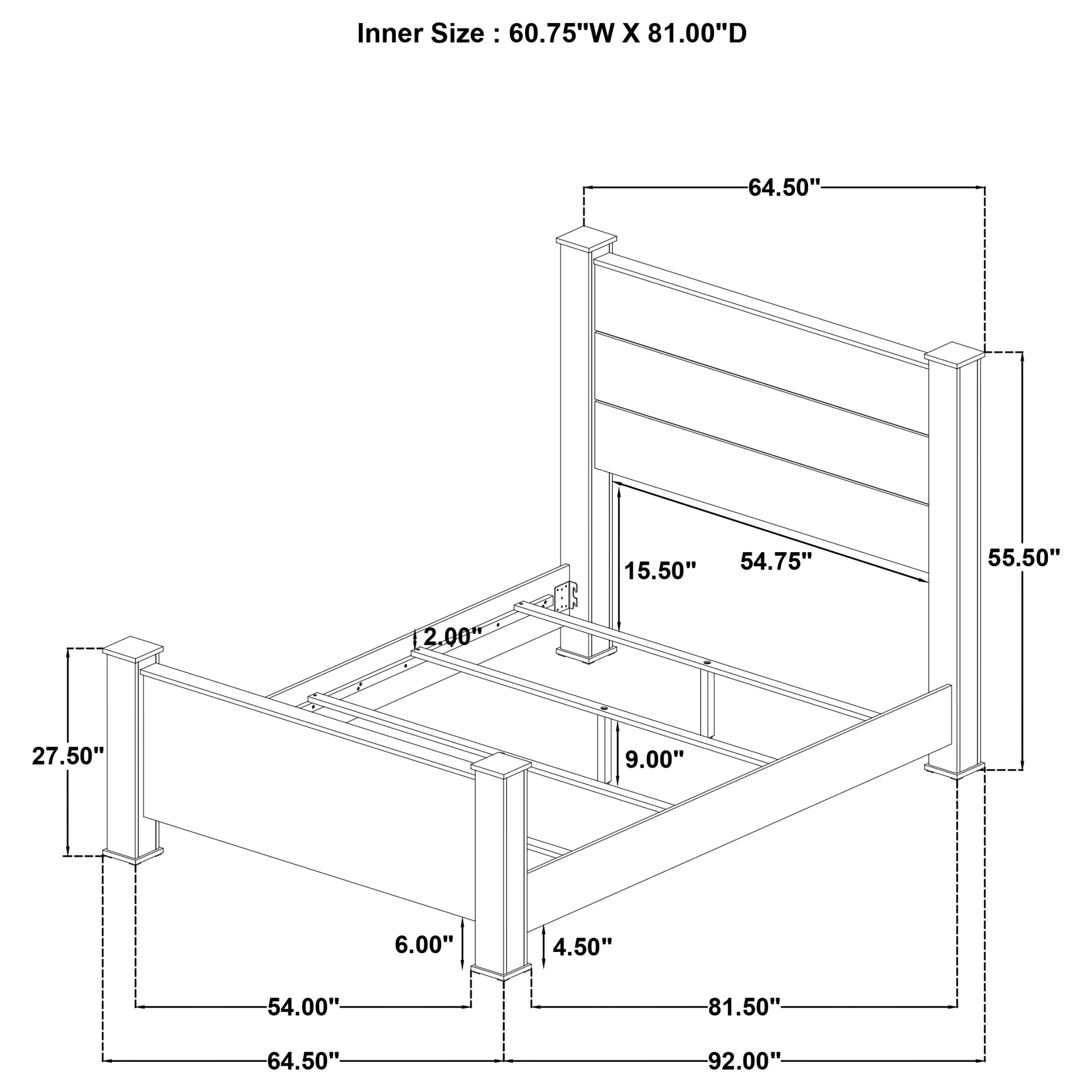 Oakglen 5-piece Queen Bedroom Set Weathered Oak — view 16