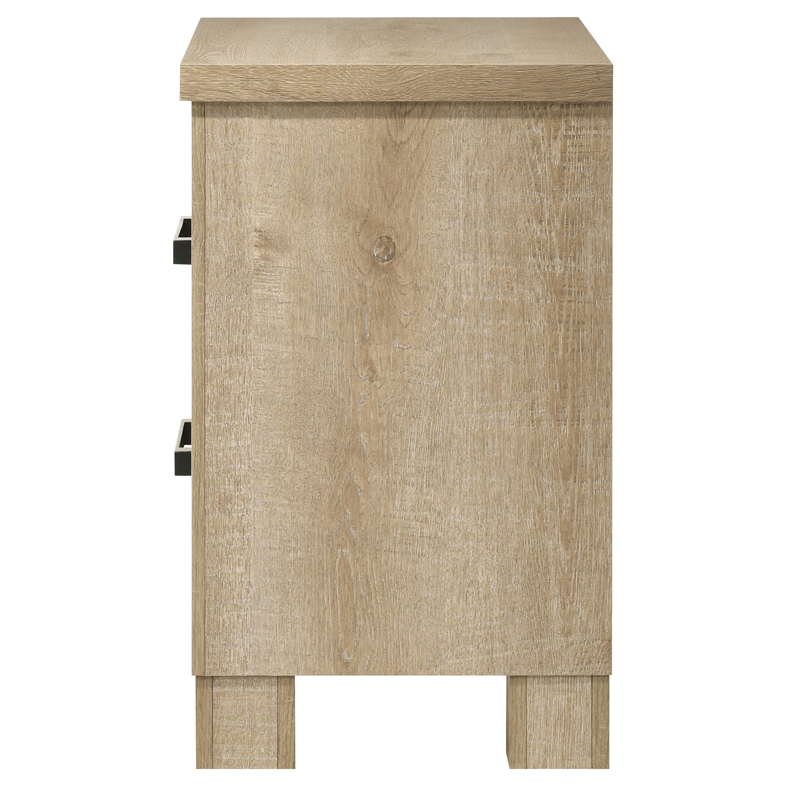 Oakglen 2-drawer Nightstand Bedside Table Weathered Oak — view 5