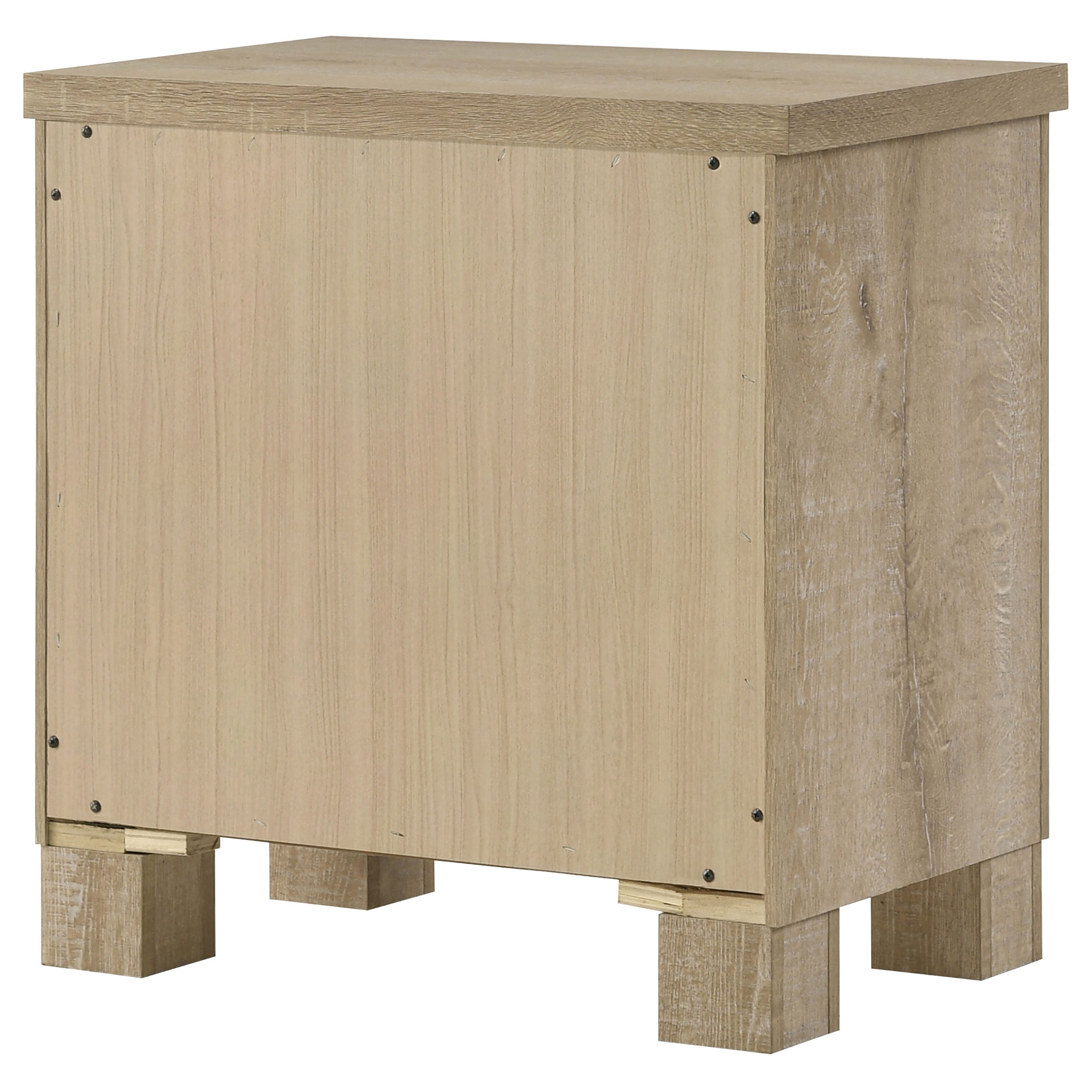 Oakglen 2-drawer Nightstand Bedside Table Weathered Oak — view 8