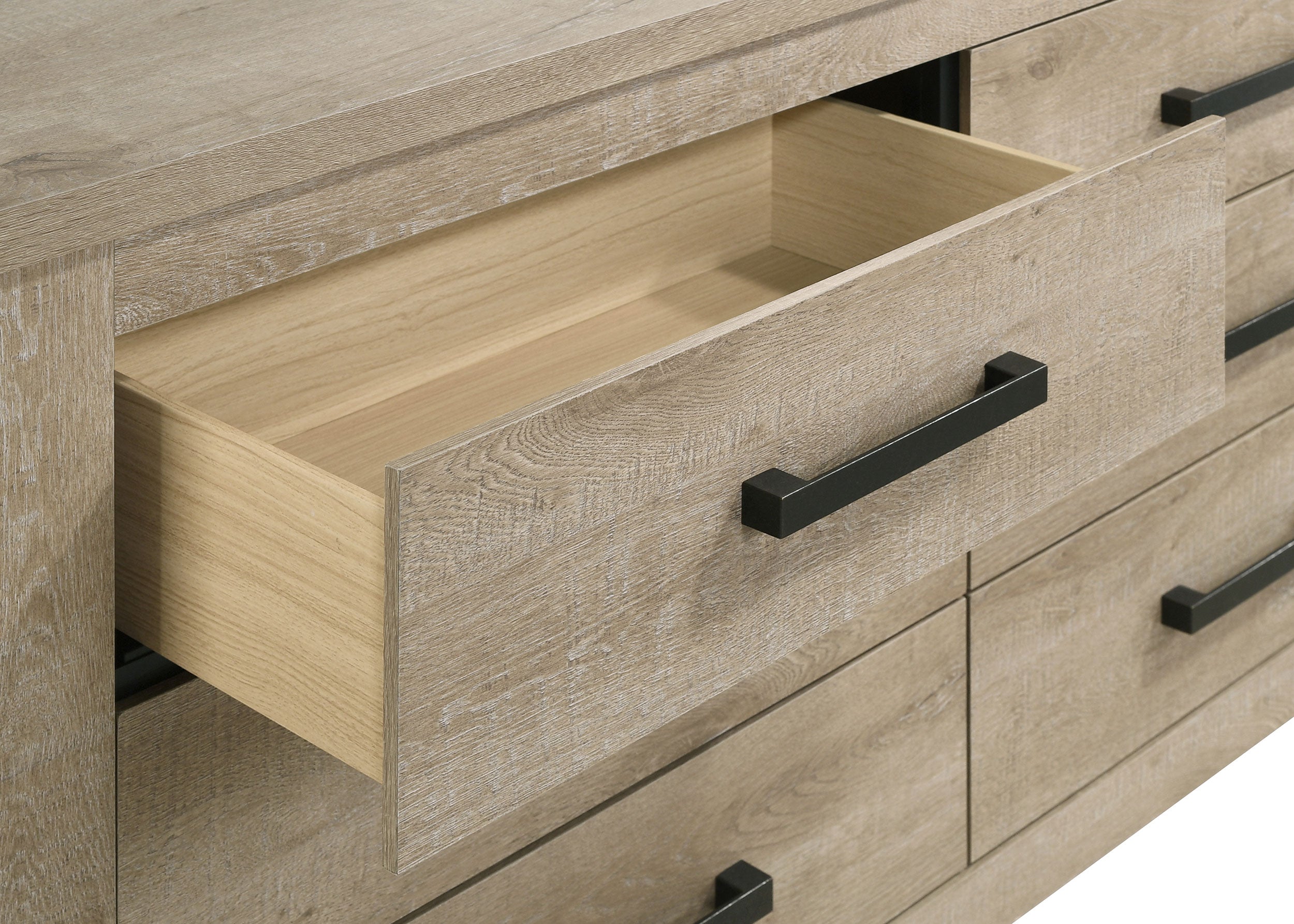 Oakglen 6-drawer Bedroom Dresser Weathered Oak — view 10