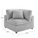 Jenny - Corner Accent Chair - Gray