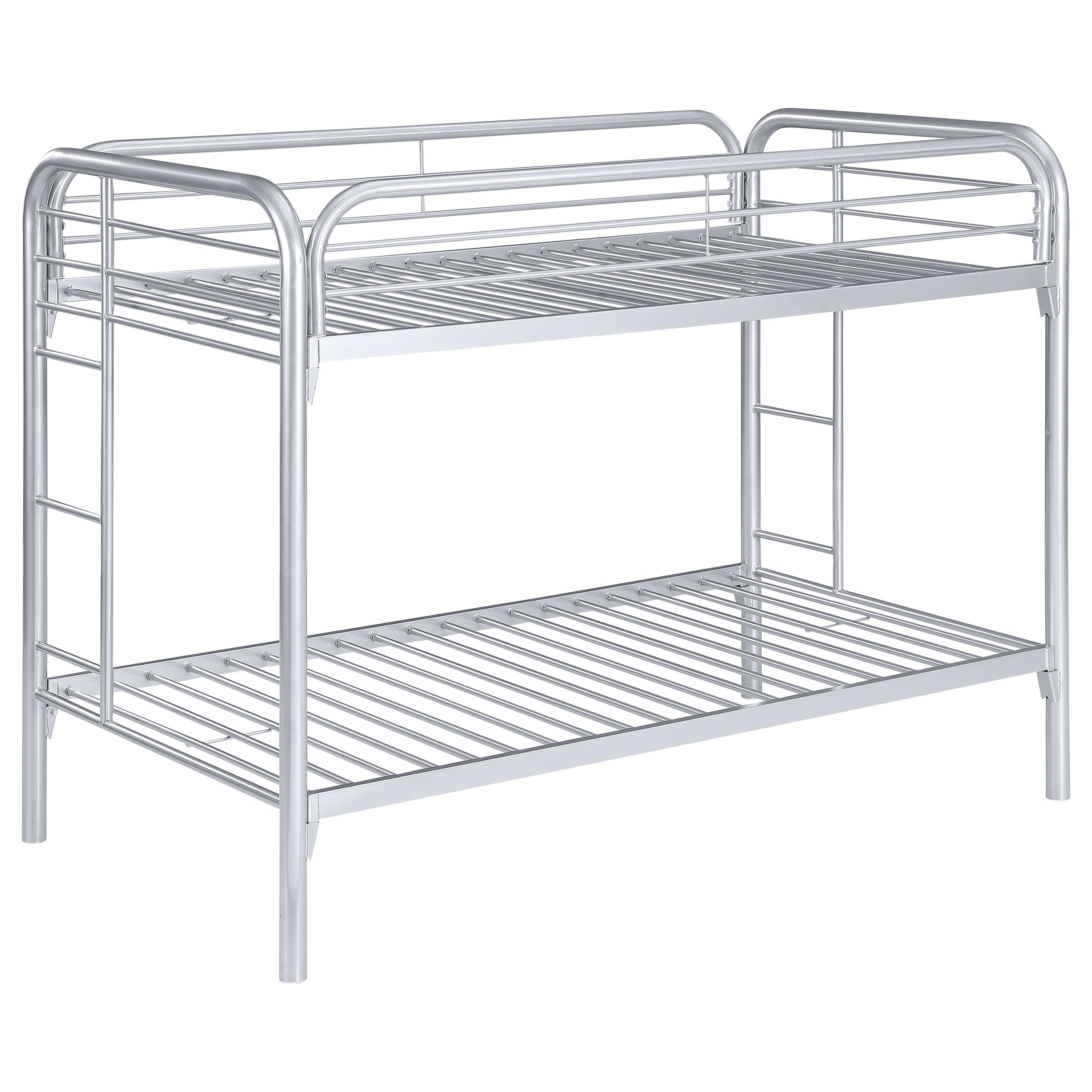 Morgan Metal Twin Over Twin Bunk Bed Silver — view 6