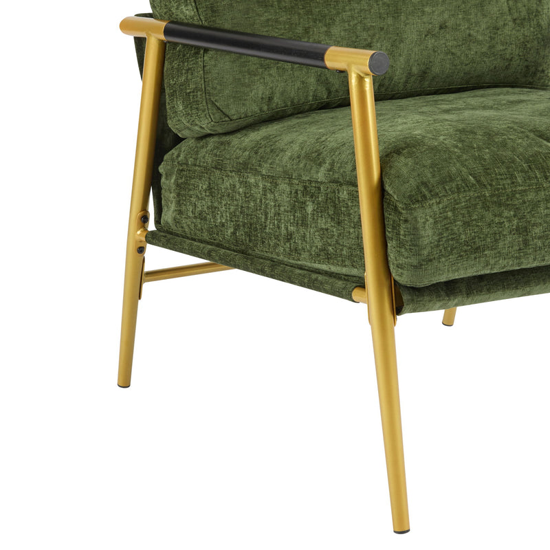 Modern Accent Chair With Plush Cushions, Cozy Seating
