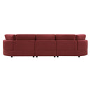 Modern 3 Seater Upholstered Sofa With Curved Design