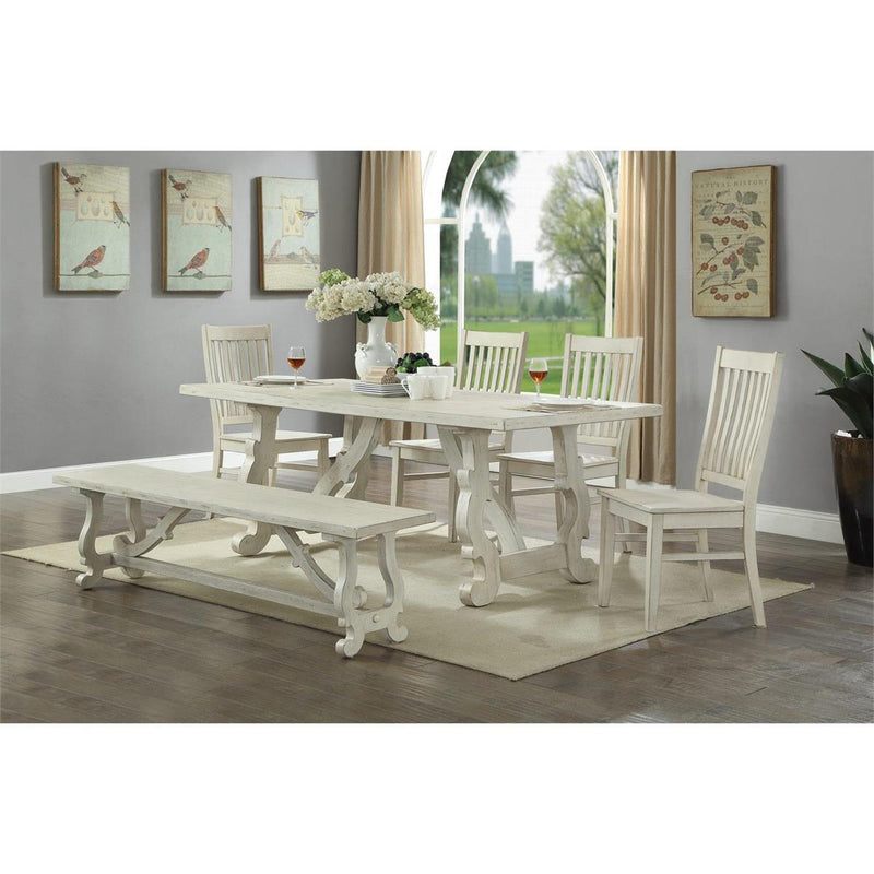 Scott Dining Bench with Plank Styled Top