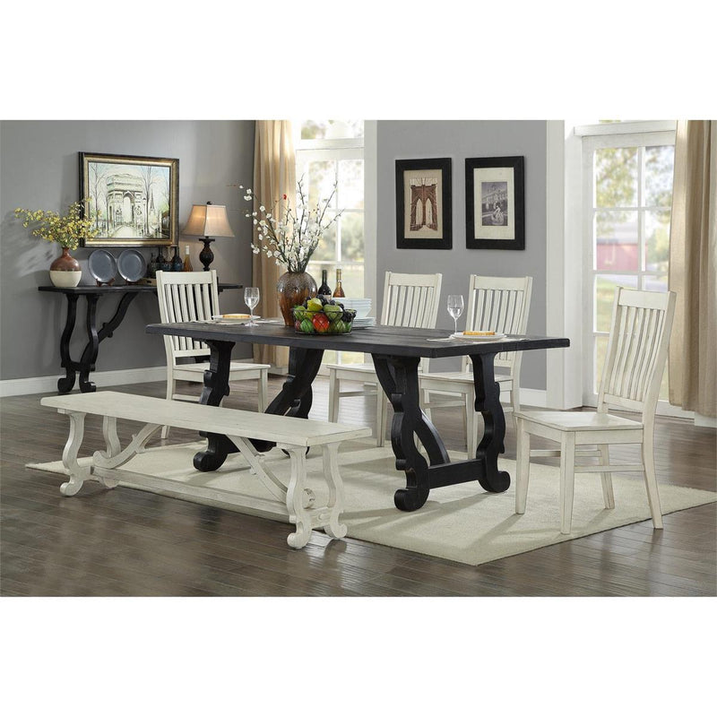 Scott Dining Bench with Plank Styled Top