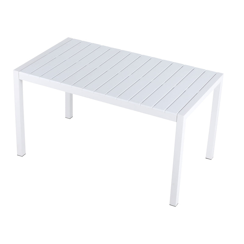 4 Piece Set Of Modern Color Block Designed Single Chairs With Long Table