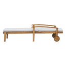 Jason - Black Chaise Lounge Adjustable Acacia Wood Outdoor Furniture