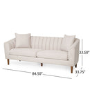 Contemporary 3 Seater Sofa With Plush Accents