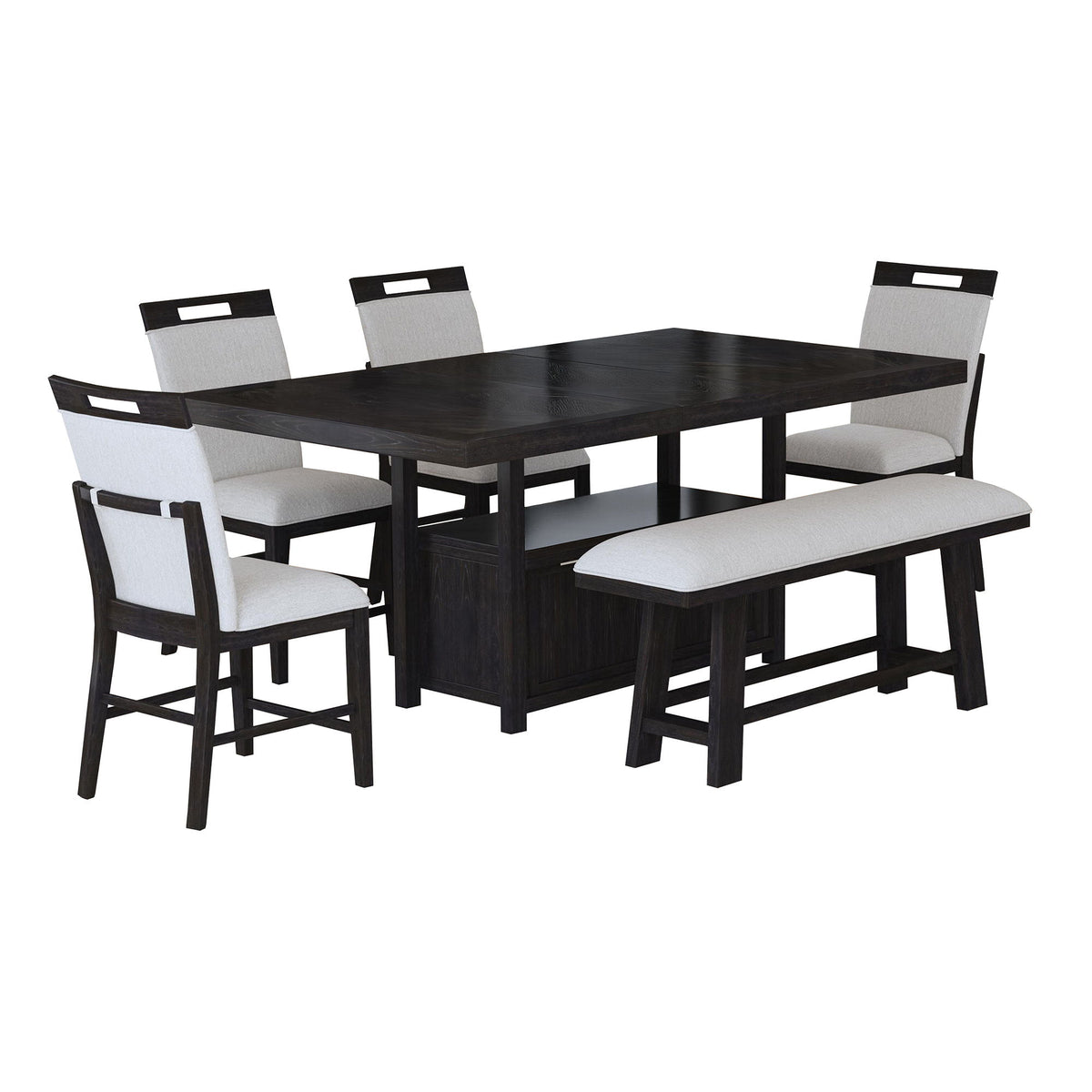 Transcend Counter Height Dining Set in Black by Elements International, view 2