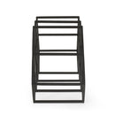 Modern Industrial Tabletop Wine Rack With 7 Bottle Holders - Black