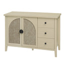 Rattan 2 Door 3 Drawer Cabinet, Suitable For Bedroom - Natural