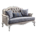 Ciddrenar - Loveseat - Fabric & White Finish - Atlantic Fine Furniture Inc