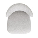 Locke - Modern Upholstered Counter Stool With Frame - Salt / Pepper