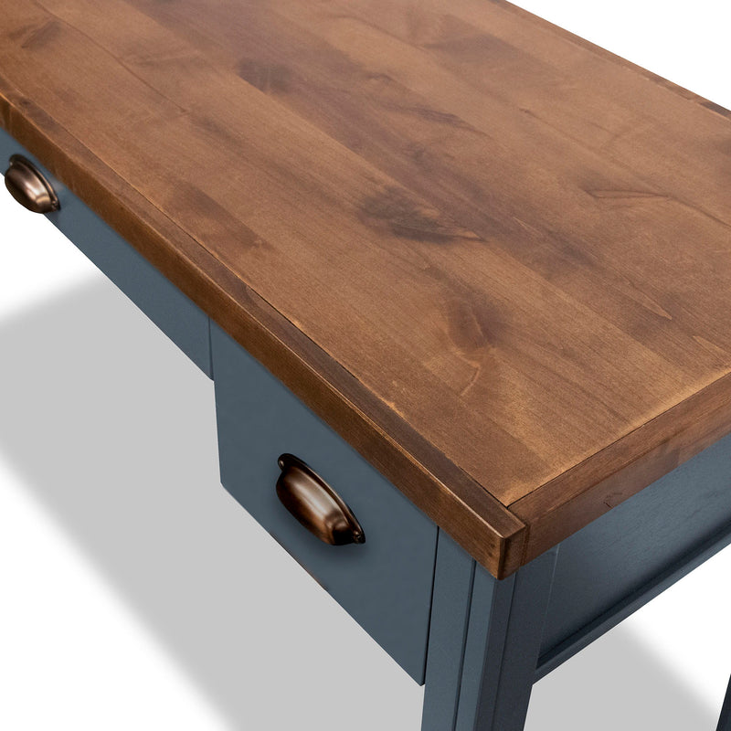 Nantucket - 53" Writing Desk - Blue Denim And Whiskey