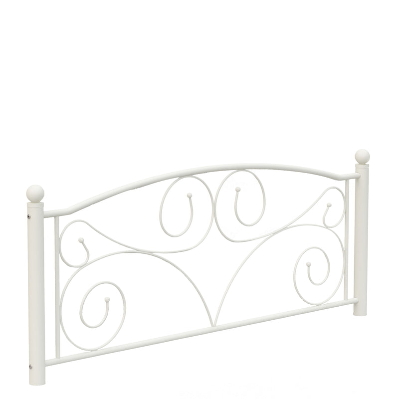 Full With Metal Frame Bed - White