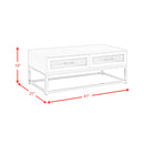 Chandra - Coffee Table With LED And Battery Pack - Glossy White