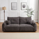 2 Seater Cushion Sofa With 2 Cushions And 2 Ball Pillows
