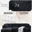 Modern Cloud Sectional Sofa L Shaped Luxury Couch Set With 2 Free Pillows 4 Seat With Oversized Chaise