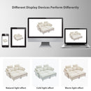 Modern Corduroy Deep Seat Sectional Sofa With Ottoman