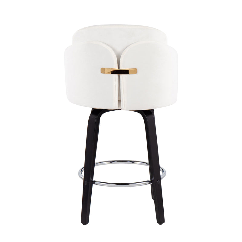 Dahlia - Contemporary Counter Stool Round Footrest (Set of 2)