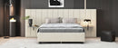 Upholstered Platform Bed With Big Headboard