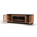 Graceland - Fireplace TV Stand Console For TVs Up To 100" - Black, Bourbon