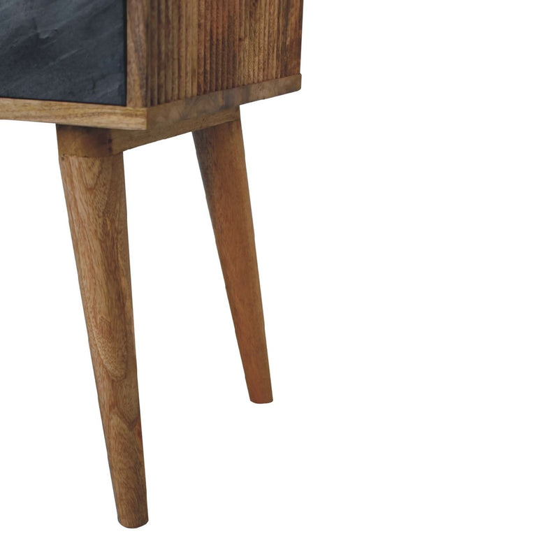 Slade - Bedside Table - Stone Gray