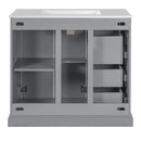 Bathroom Vanity With Sink, Soft Close Doors, Adjustable Shelf & 3 Drawers