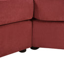 Modern 3 Seater Upholstered Sofa With Curved Design