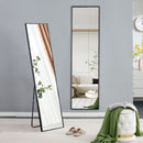 Aluminum Frame Minimalist Mirror, Bathroom Bedroom Wall Mirror, Elevating Contemporary Interiors, Can Be Wall Mounted Or Opened As A Standing Mirror - Black