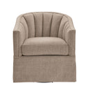 Solitude - Skirted Swivel Accent Chair With Hemp Like